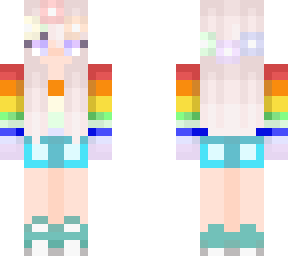 dark/pastel rainbow girl