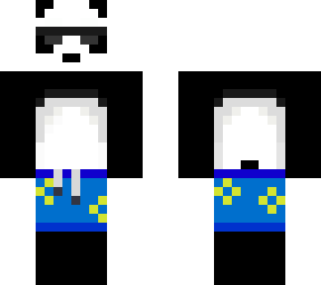 panda com bermuda azul