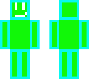 green with blue border