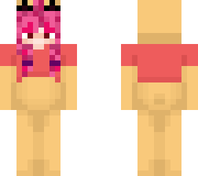 pink hair girl in pjs