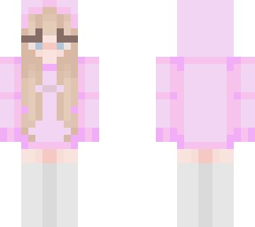 pink hoodie girl
