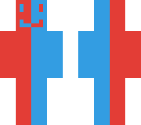 blue and red
