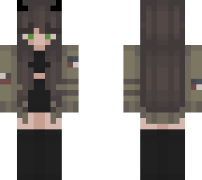 brown hair demon girl