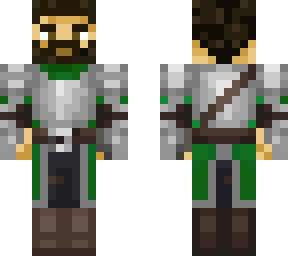 dwarftiberius's cat knight but human and green