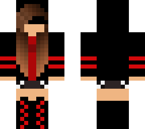 girl in red and black hoodie