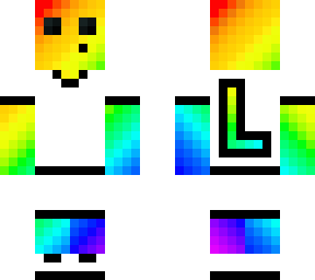 rainbow slime with trikot,and rainbow l at the back