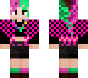 pink and green (hair edit)