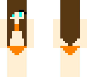 two piece swimsuit girl (orange)