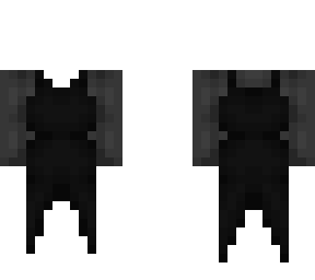 ob - black dress w/ gray coat
