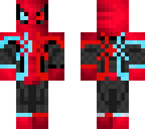 red/blue spiderman
