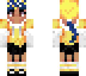 yellow hoodie with black skirt