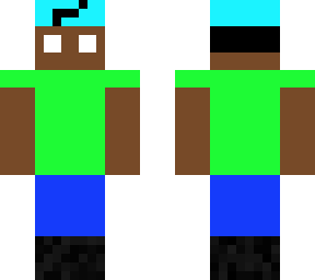 a herobrine guy with a hat