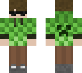 anniversary male skin with sunglasses | creeper boy (15th anniversary of minecra