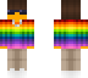 male - rainbow flannel - sunglasses
