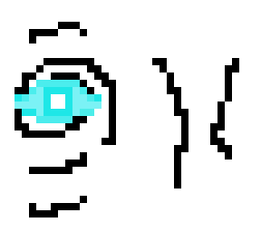 spiraling eye - cyan variant