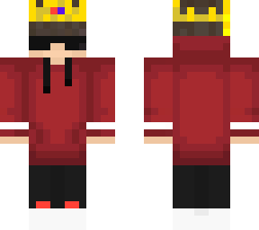 this skin is a red t shirt boywith crown