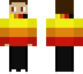 yellow to orange to red to grey to black