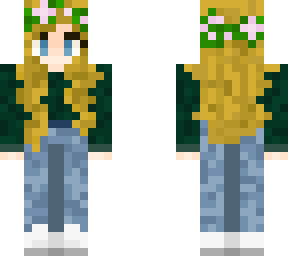 blonde girl with flower crown