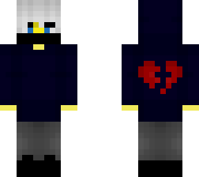 male - broken heart hoodie - mask