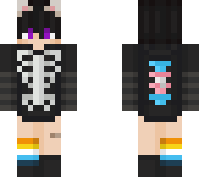 trans aroace bones hoodie