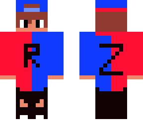 gamer boy of r writen on the frunt and z writen on the back of the skin.