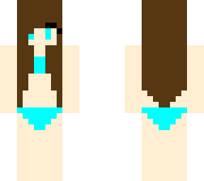 two-piece swimsuit girl (cyan)