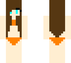 two-piece swimsuit girl (orange)