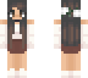 white flower crown girl skin