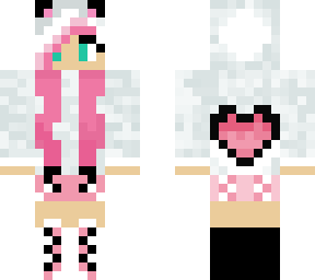 cute pink hair girl