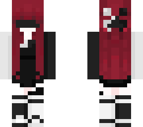 lunar the half human half enderman girl with bandanna