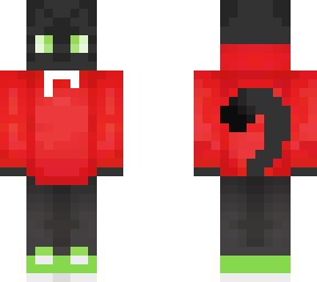 black cat in red hoodie