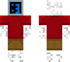 tv boi :3 face brown shorts and red shirt
