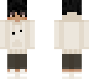 white hoodie black hair
