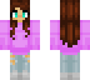 girl purple sweater