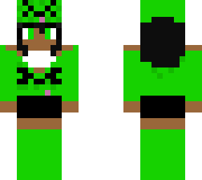 green silly alien female