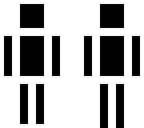 black ligned white