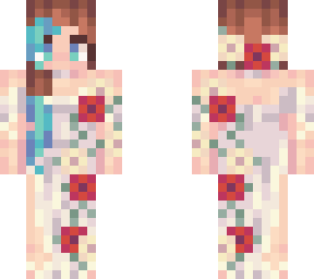 flowery white dress - jess oc v7