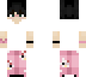 black boy with hello kitty pants