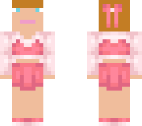 cute girl waring pink dress