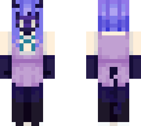 purple pastel demon girl