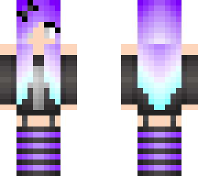 slim purple scene girl