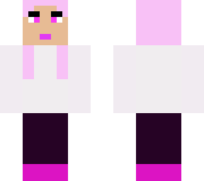 cute girl with pink hair