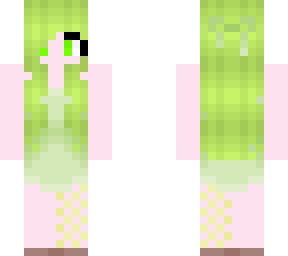 pastel girl - green dress - bow