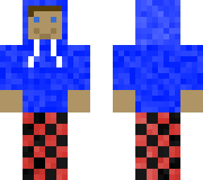 blue hoodie guy wearing pj pants