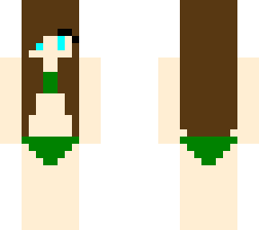 dark green swimsuit girl