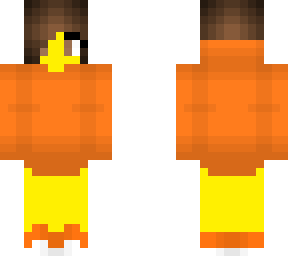 female - orange sweater