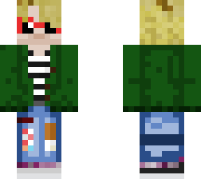 Kurt Cobain (red glasses/cardigan) | Minecraft Skin