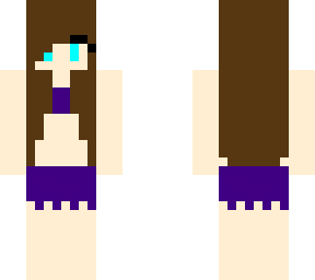 pool party (dark purple swim skirt)
