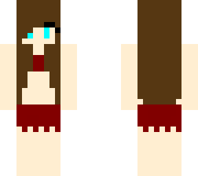 pool party (dark red swim skirt)