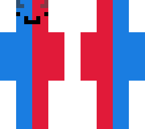 blue and red